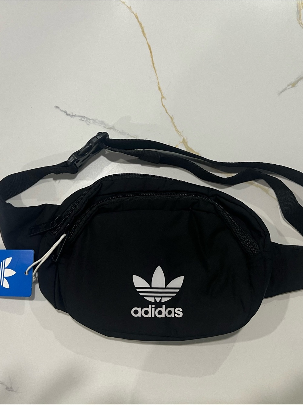 adidas Black Trefoil Belt Bag - Picture 3 of 5